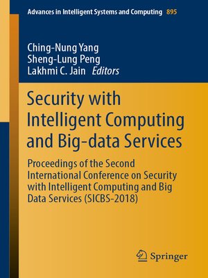 cover image of Security with Intelligent Computing and Big-data Services